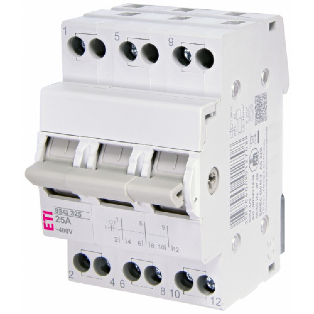 Перемикач навантаження SSQ 325 “1-0-2“, 3ф 25А, 2421434, ETI